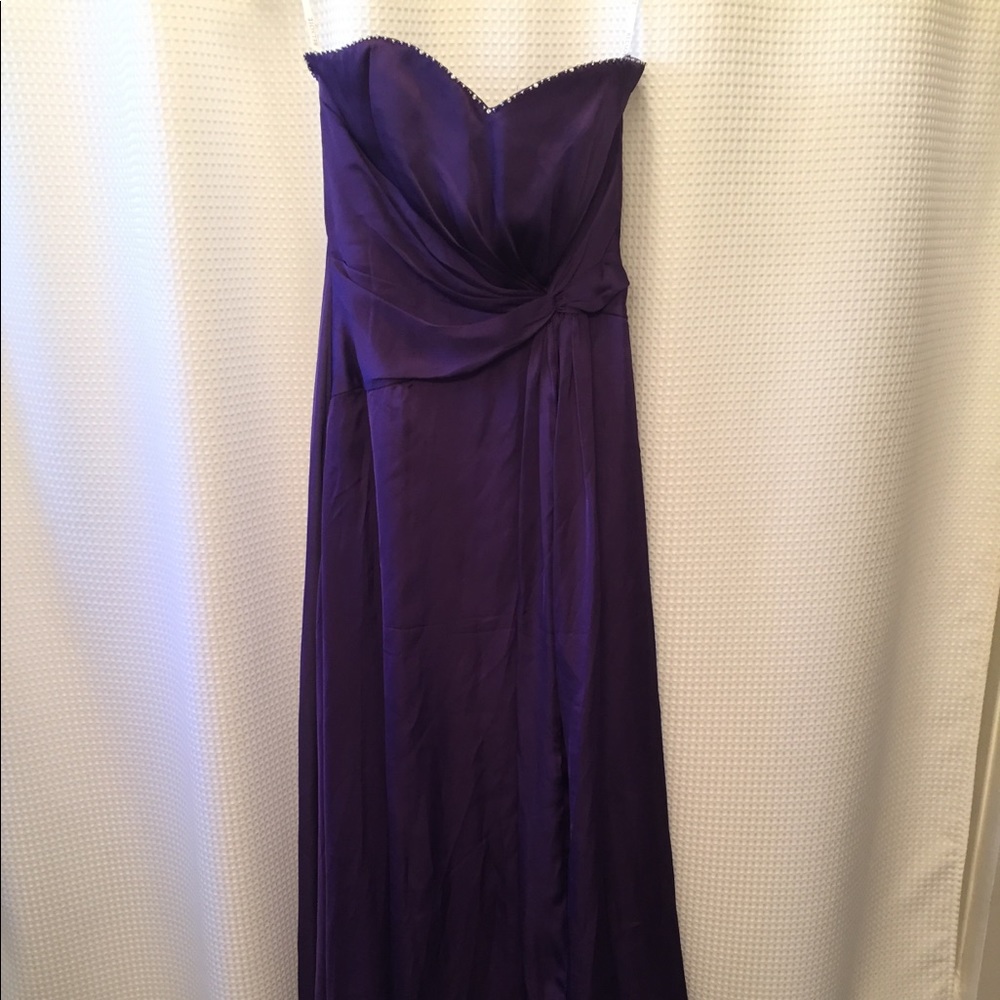 Plum prom or evening gown